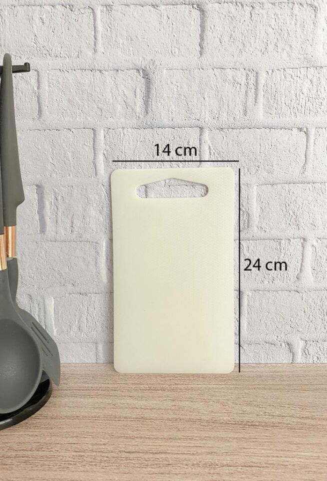 Kesme Tahtası Plastik Beyaz 14x24 cm