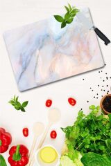 30x40 cm Cam Kesme Tahtası Ezgi Mermer Görünümlü