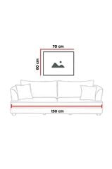 60 x 70 cm Kahve Değirmeni Desenli Cam Tablo 4mm Temperli Camdır