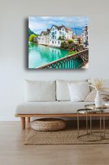 60 x 70 cm İsviçre Desenli Cam Tablo 4mm Temperli Camdır