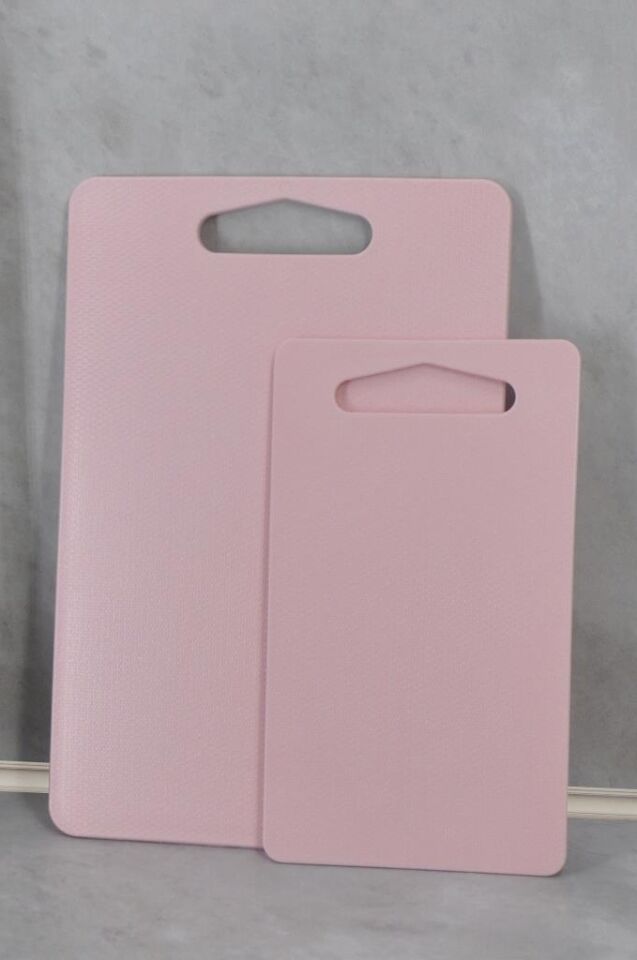 Kesme Tahtası Plastik 2'li Pembe