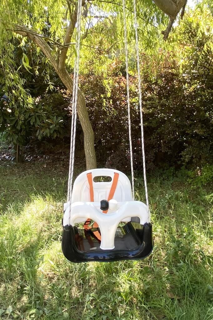 Çocuk & Bebek Salıncağı | Salıncak Emniyet Kemerli Siyah Beyaz