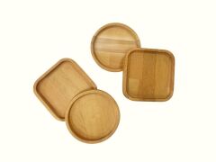 Saban Doğal Ahşap Çerezlik ve Kahvaltılık – 4 Parçalı Sunum Tabağı T13