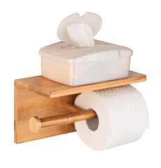 Saban Tuvalet Kağıdı Tutucu 2 Rulo Kapasiteli Bambu T14
