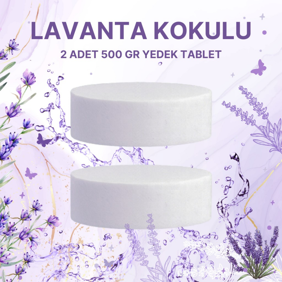 2x500 Gram - Lavanta Kokulu, Nem Alıcı Rutubet Ve Küf Önleyici Yedek Tablet