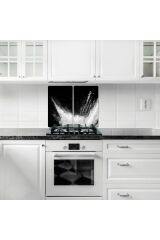 2' li 40x52 cm Cam Ocak Koruyucu  Black Desenli