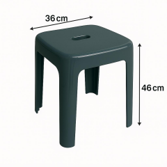 Saban Tabure Sağlam Plastik Kırılmaya Dayanıklı Bahçe, Balkon ,Banyo Gri