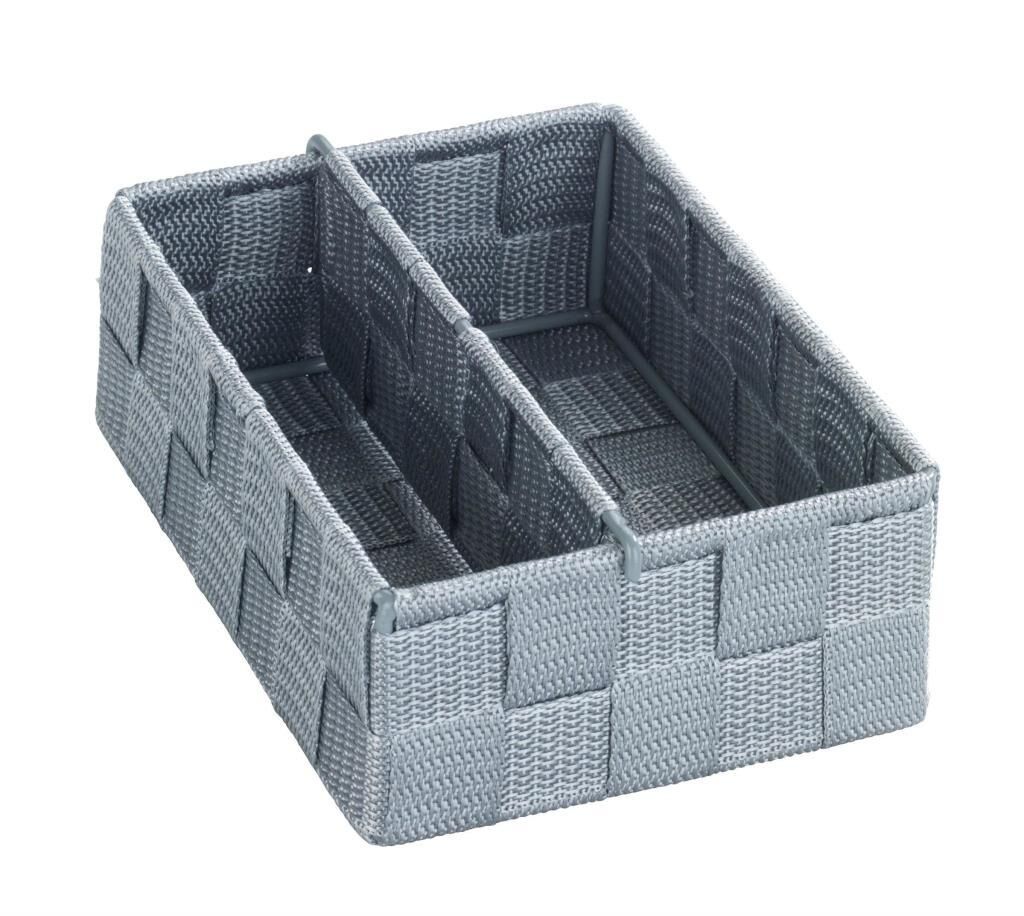 Saban 2 Bölmeli, Mutfak Düzenleyici Sepet Gri 13 x 6 x 18 cm