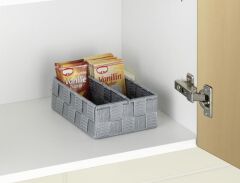 Saban 2 Bölmeli, Mutfak Düzenleyici Sepet Gri 13 x 6 x 18 cm