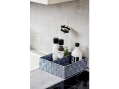 Saban 2 Bölmeli, Mutfak Düzenleyici Sepet Gri 26x 9 x 26 cm