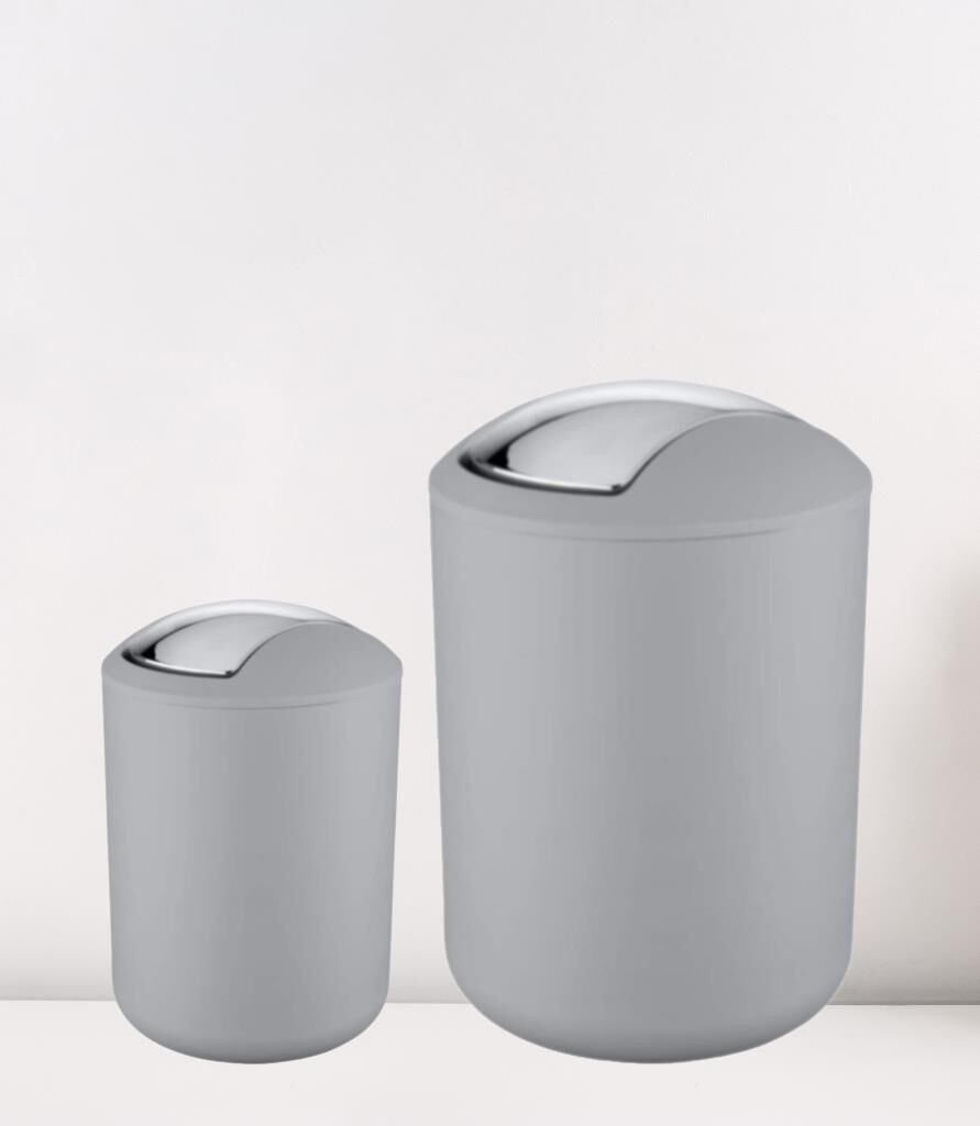 2'li Çöp Kovası Gri ( Brasil Model ) 6,4 ve 2 Litre