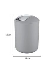 2'li Çöp Kovası Gri ( Brasil Model ) 6,4 ve 2 Litre