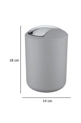 2'li Çöp Kovası Gri ( Brasil Model ) 6,4 ve 2 Litre