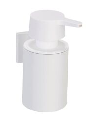 Saban Ovaro Sabunluk – Beyaz Mat, Paslanmaz Çelik Duvar Tutuculu, Yapışkan Montajlı, 160 ml Kapasiteli, 7 x 15 x 13,5 cm