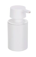 Saban Ovaro Sabunluk – Beyaz Mat, Paslanmaz Çelik Duvar Tutuculu, Yapışkan Montajlı, 160 ml Kapasiteli, 7 x 15 x 13,5 cm