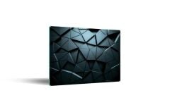 29x34 cm Cam Kesme Tahtası Siyah Üçgenler