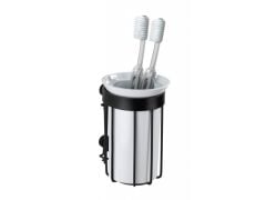 Diş Fırçası Tutucu – Duvara Monte, Çıkarılabilir Bardaklı, Paslanmaz Çelik