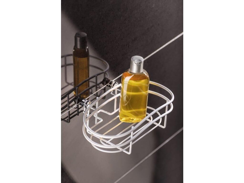 Saban Classic Plus Beyaz Banyo Rafı – Paslanmaz Çelik  24x8x15 cm