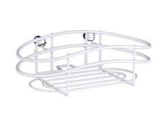 Saban Classic Plus Beyaz Banyo Rafı – Paslanmaz Çelik  24x8x15 cm