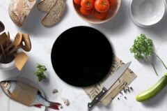 Çap 32 cm Düz Siyah