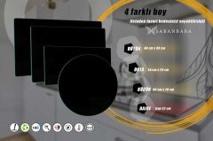 Çap 32 cm Düz Siyah
