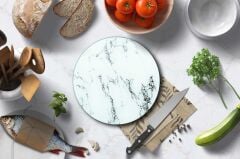 Çap 32 cm Beyaz Mermer