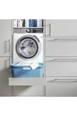 Mavi, Hasır Desenli Plastik Çamaşır Selesi - 25x35x53cm