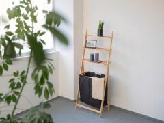 Saban Çamaşır Sepetli Merdiven Raf  57,5 ​​x 152 x 35 cm T32