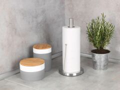 Saban Paslanmaz Çelik Kağıt Rulo Tutucu – Kaymaz Tabanlı  15 x 33 cm