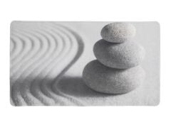 Saban Kaymaz Banyo Matı – Plastik, Vantuzlu, Taş Desenli Duş Matı, Kaymayı Önleyici Paspas 70x40 cm