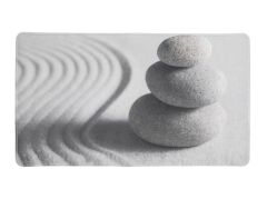 Saban Kaymaz Banyo Matı – Plastik, Vantuzlu, Taş Desenli Duş Matı, Kaymayı Önleyici Paspas 70x40 cm