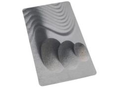 Saban Kaymaz Banyo Matı – Plastik, Vantuzlu, Taş Desenli Duş Matı, Kaymayı Önleyici Paspas 70x40 cm