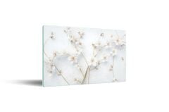 30x40 cm Cam Kesme Tahtası Yapay Güller