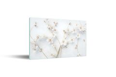 30x40 cm Cam Kesme Tahtası Yapay Güller