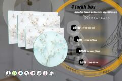 30x40 cm Cam Kesme Tahtası Yapay Güller