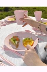 Piknk Seti Kare Pembe 31 Parça