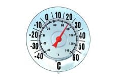 Saban Büyük Ekranlı Dış Mekan Termometresi – Cıvasız, 18 cm Çap, Santigrat & Fahrenheit, Vantuzlu Pencere Montajı