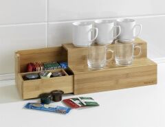 Kahve Ve Çay Için Bambu Merdiven - Çekmeceli Mutfak Rafı ( Made In Germany)