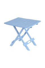 Ev Bahçe Plastik Katlanabilir Piknik Masası Açık Mavi