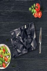 30x40 cm Cam Kesme Tahtası Kara Ayna