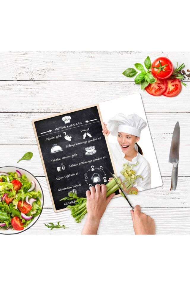 30x40 cm Cam Kesme Tahtası Mutfak Kuralları