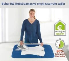 Saban Buharlı Ütü Battaniyesi 130 x 65 cm – Isı Yansıtıcı Alüminyum Kaplama, Buhar Bariyerli, Kaymaz Tabanlı