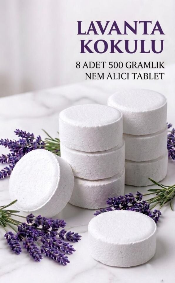 4 Adet 2x500Gr - LAVANTA - Nem Alıcı Rutubet Giderici Yedek Tablet