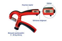 Saban Sayaçlı El Bilek Güçlendirici – Ayarlanabilir Dirençli Parmak ve El Egzersiz Aleti (5–20 kg)