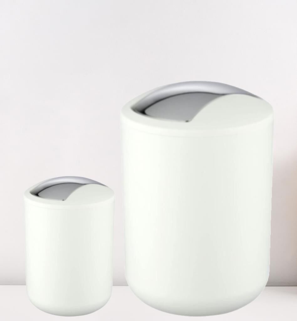 2'li Çöp Kovası beyaz ( Brasil Model ) 6,4 ve 2 Litre