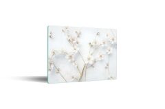 29x34 cm Cam Kesme Tahtası Yapay Güller