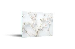 29x34 cm Cam Kesme Tahtası Yapay Güller