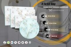 29x34 cm Cam Kesme Tahtası Yapay Güller