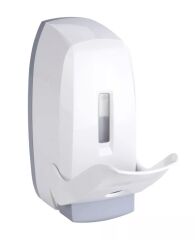 WENKO 18993100 Desinfektionsmittelspender Ascoli – doldurulabilir, hacim 0.45 L, plastik, 9.5 x 20.5 x 10.5 cm, beyaz
