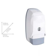 WENKO 18993100 Desinfektionsmittelspender Ascoli – doldurulabilir, hacim 0.45 L, plastik, 9.5 x 20.5 x 10.5 cm, beyaz